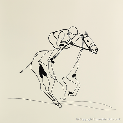 Elegant Racing Lines - racing horse art print and canvas by Penelope Fox A.I
