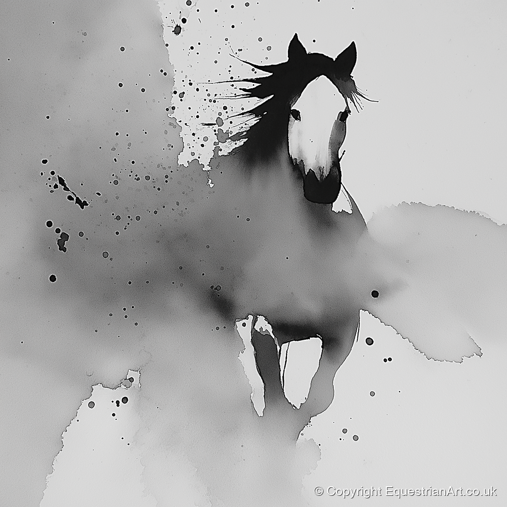 Emerging Spirit - horse portrait art print and canvas by Adrian Frost A.I