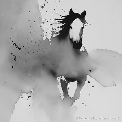Emerging Spirit - horse portrait art print and canvas by Adrian Frost A.I