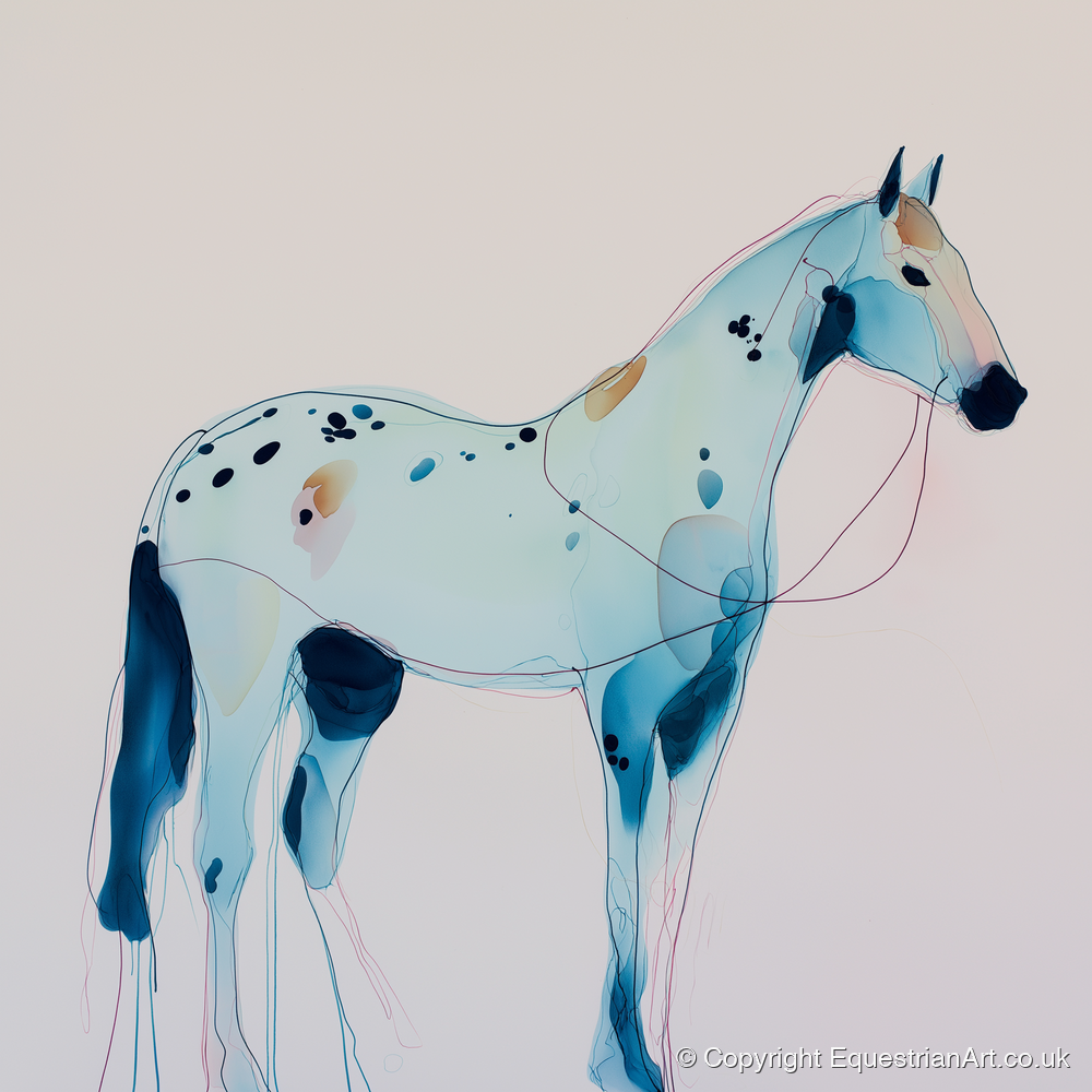 Ethereal Blue Appaloosa - horse breed art print and canvas by Audrey Fontaine A.I
