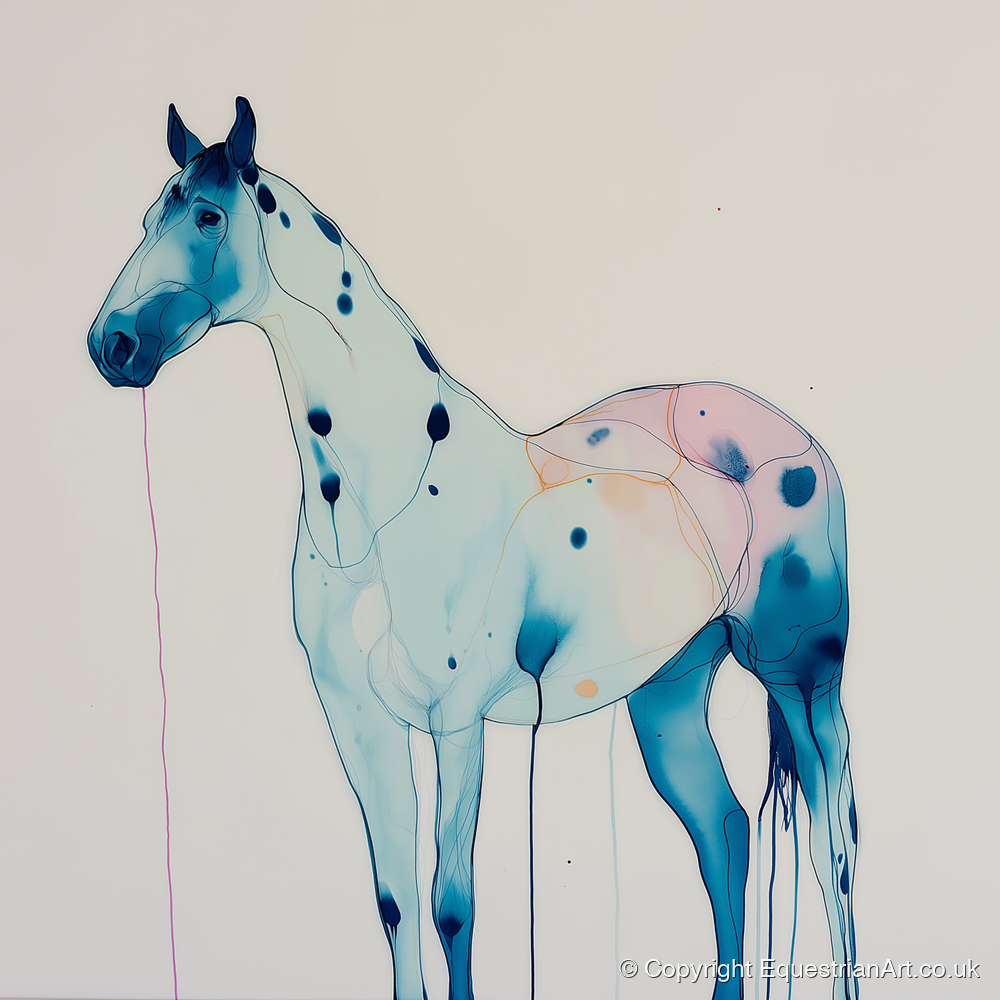 Ethereal Blue Appaloosa - horse breed art print and canvas by Audrey Fontaine A.I