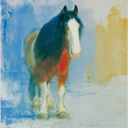 Ethereal Heavy Horse - horse breed art print and canvas by Emile Goddard A.I