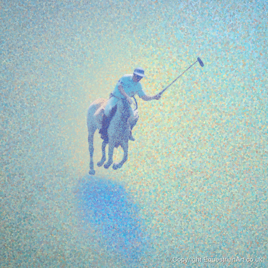 Ethereal Polo Chukka - polo horse art print and canvas by Sienna Radcliffe A.I