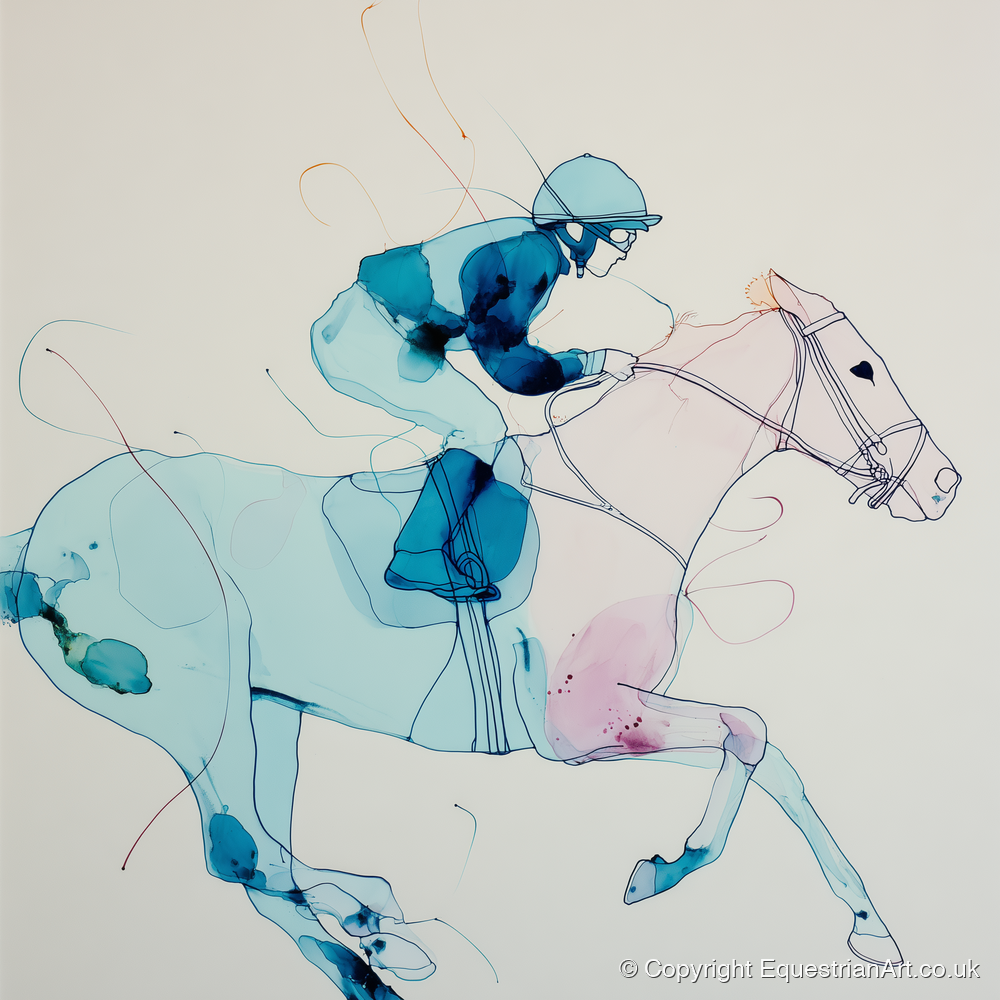 Ethereal Racing Form - racing horse art print and canvas by Audrey Fontaine A.I