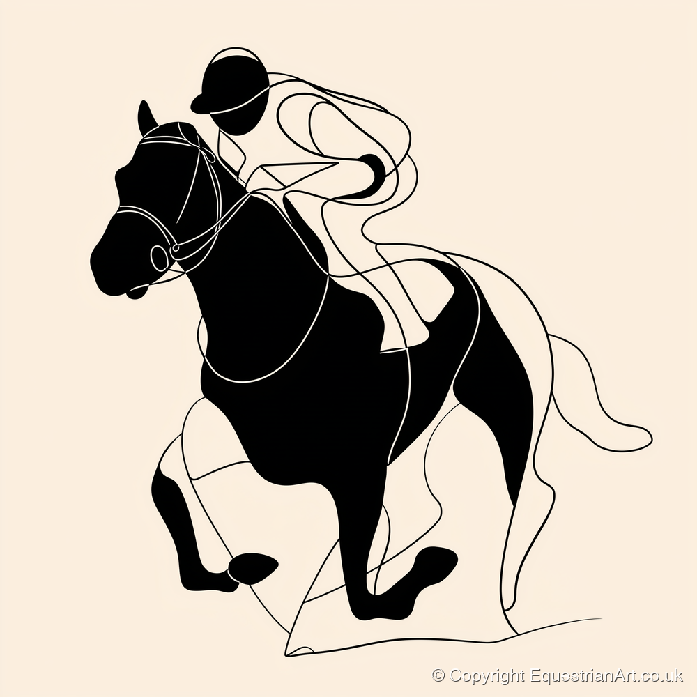 Fluid Racing Form - racing horse art print and canvas by Felix Chambers A.I
