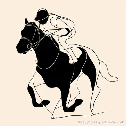 Fluid Racing Form - racing horse art print and canvas by Felix Chambers A.I
