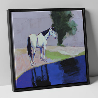Indigo Reflections - Canvas Black