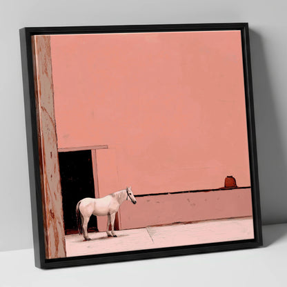Rose Courtyard Stillness - Canvas Black