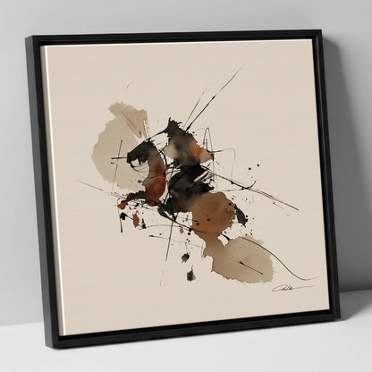 Raw Equine Spirit horse portrait canvas wall art in black frame
