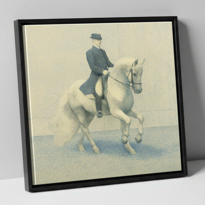 Mastery of Movement dressage horse canvas wall art in black frame