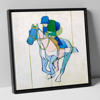 Architectural Racing Lines racing horse canvas wall art in black frame