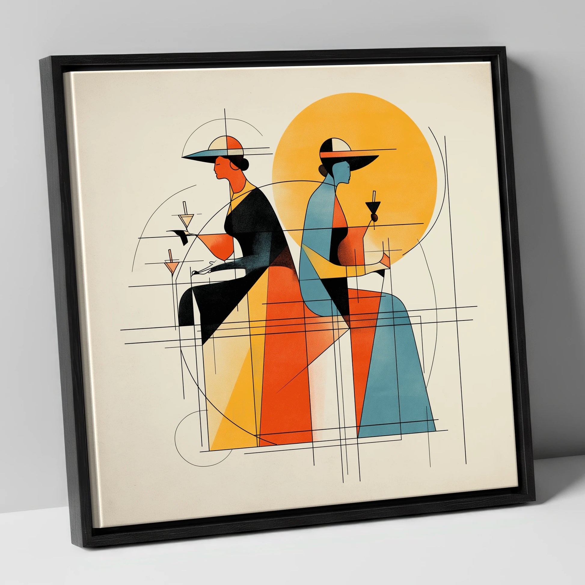 Race Day Elegance racing horse canvas wall art in black frame