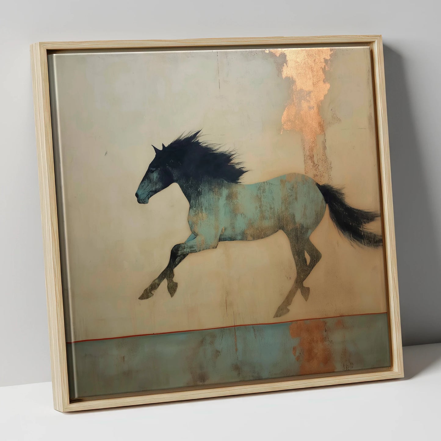 Gilded Equine Spirit - Canvas Natural