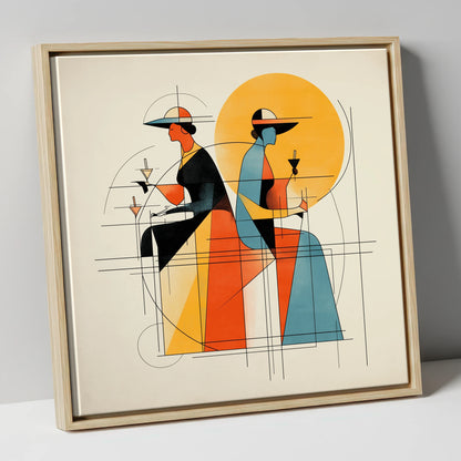 Race Day Elegance racing horse canvas wall art in natural frame