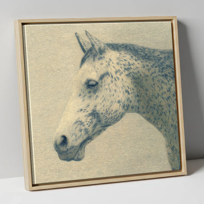 Meticulous Equine Profile horse breed canvas wall art in natural frame