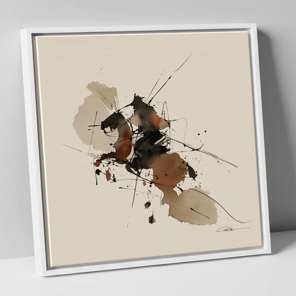 Raw Equine Spirit horse portrait canvas wall art in white frame
