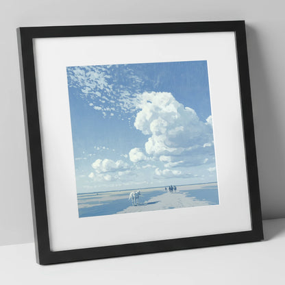 Beneath Endless Skies horse landscape art print in black frame