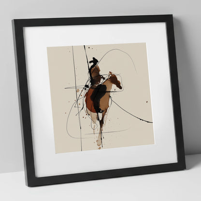 Shadows of the Frontier western horse art print in black frame
