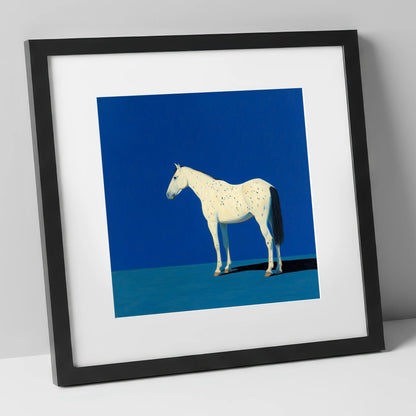 The Minimalist Appaloosa horse breed art print in black frame