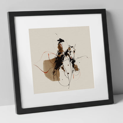 Frontier Rhythm western horse art print in black frame