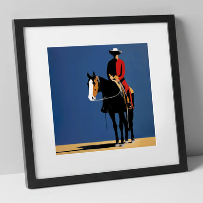 Bold Western Poise western horse art print in black frame