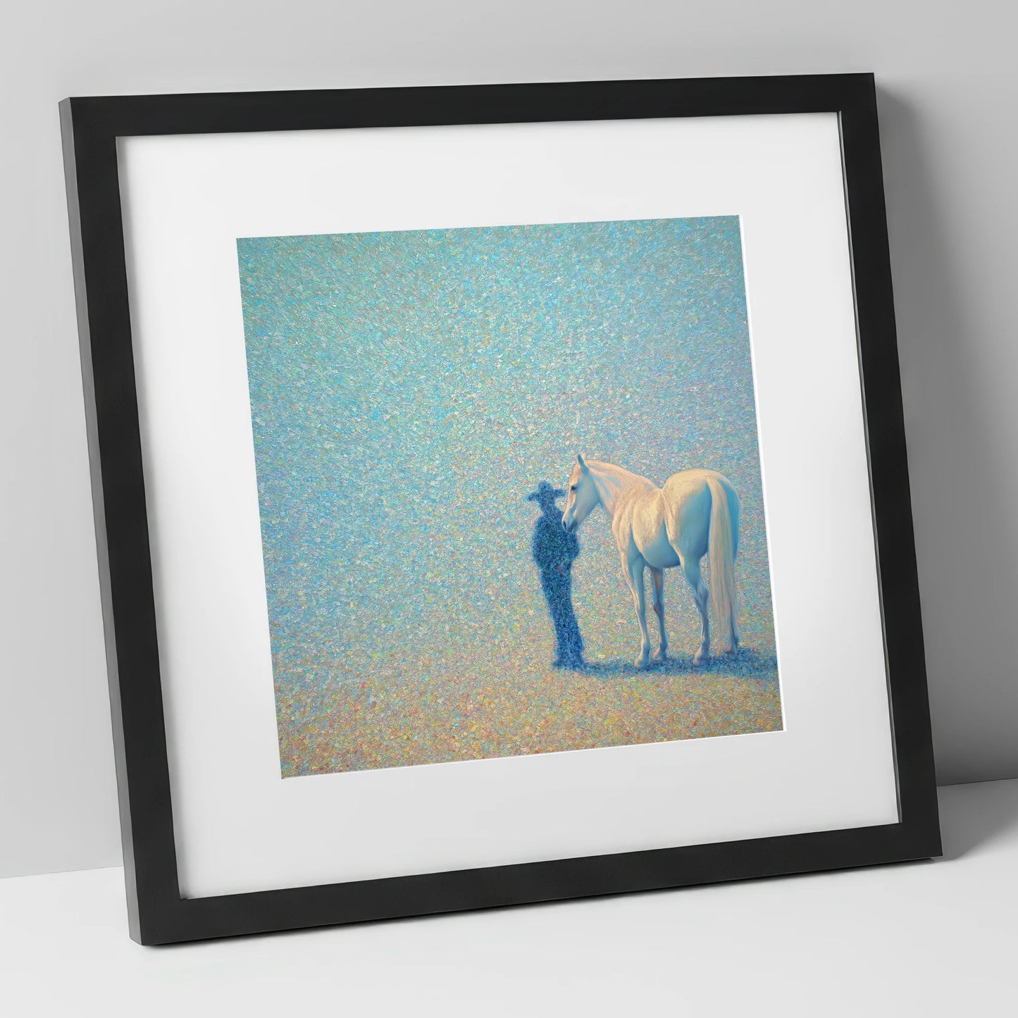 Echoes of the High Plains western horse art print in black frame