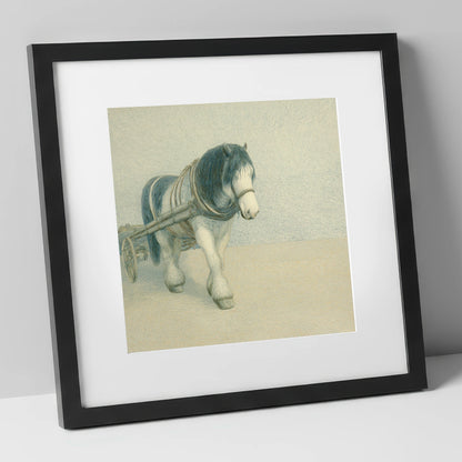Rhythm Of The Draught working horse art print in black frame