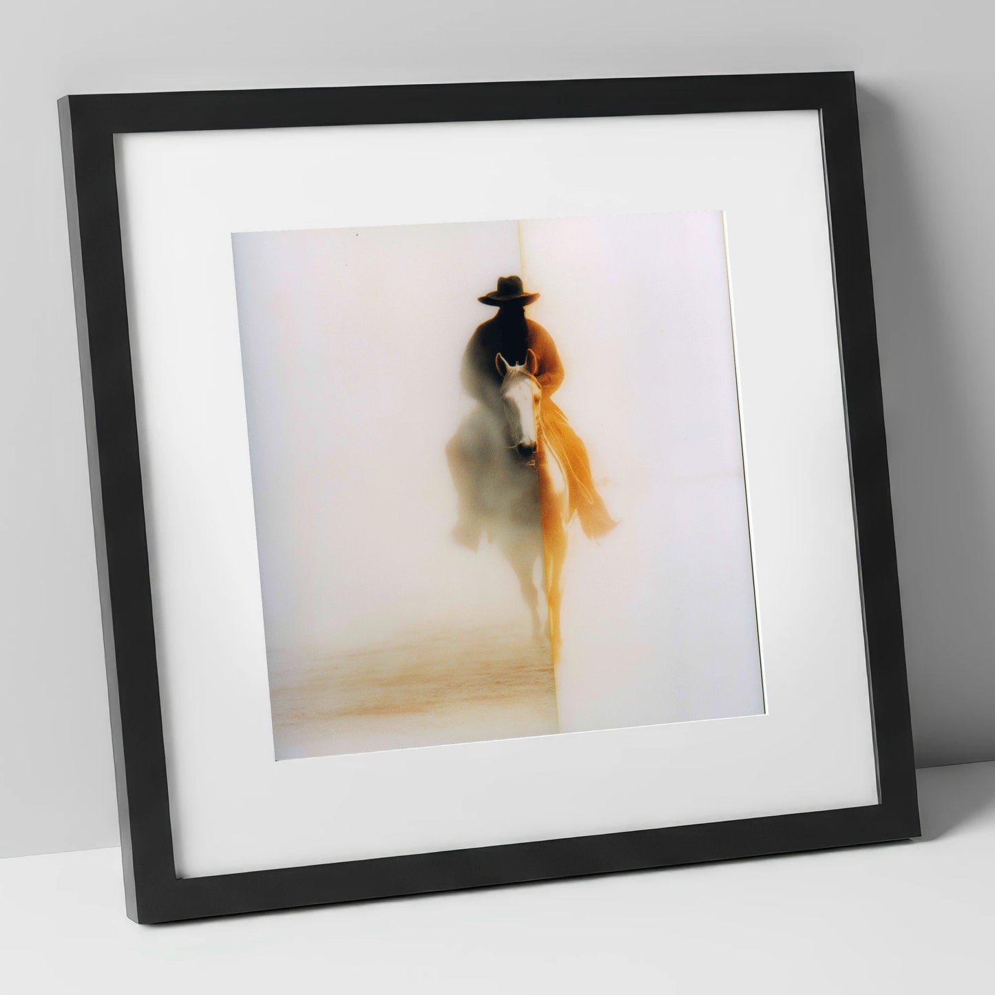Western Mirage western horse art print in black frame