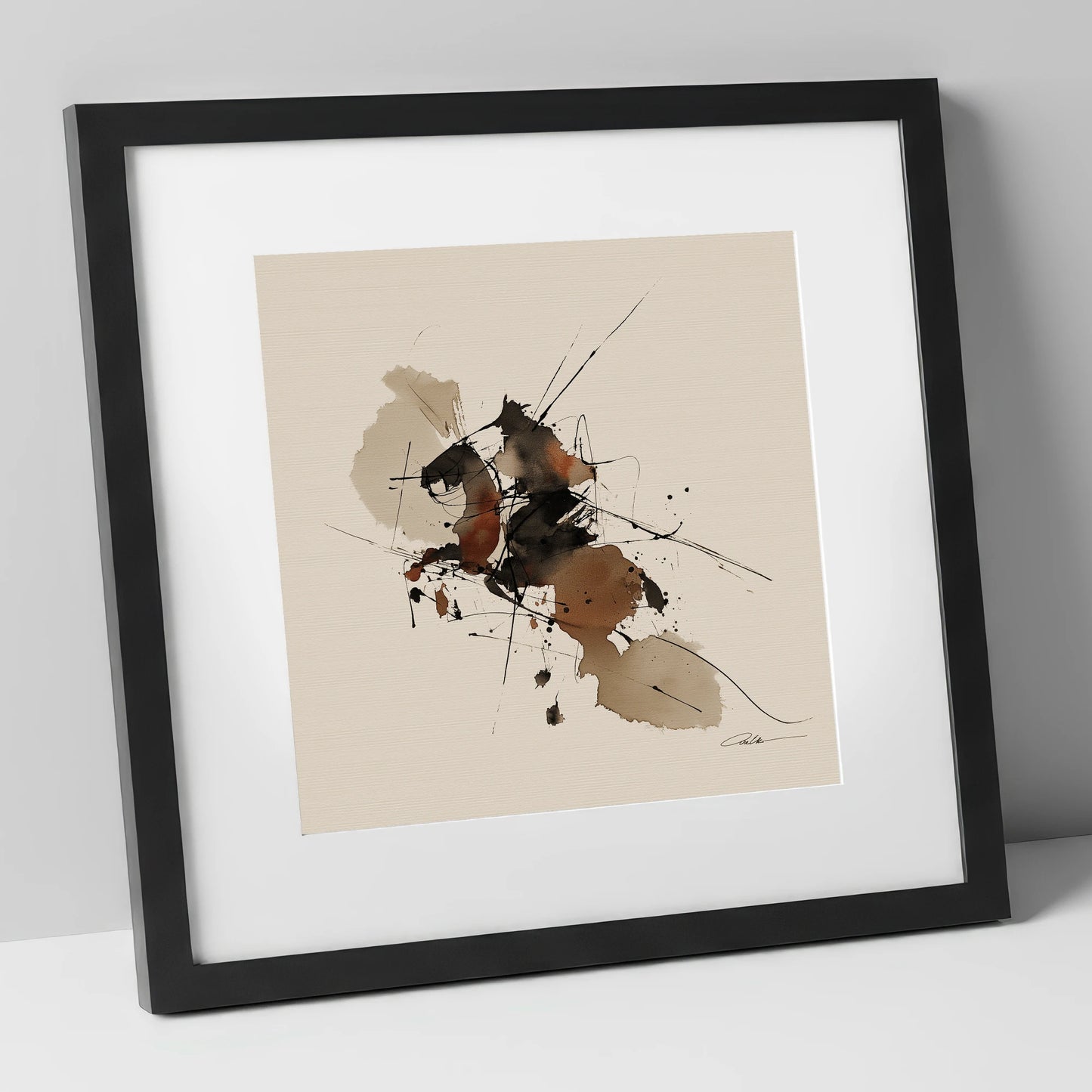 Raw Equine Spirit horse portrait art print in black frame