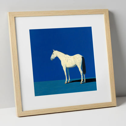 The Minimalist Appaloosa horse breed art print in natural frame