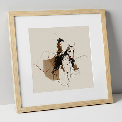 Frontier Rhythm western horse art print in natural frame