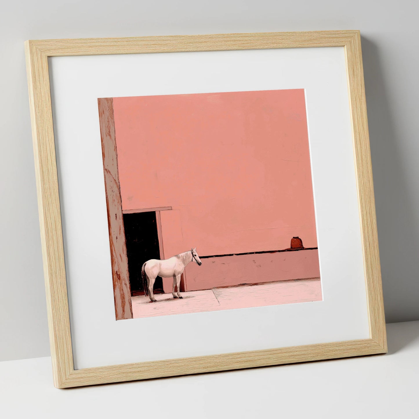 Rose Courtyard Stillness - Print Natural