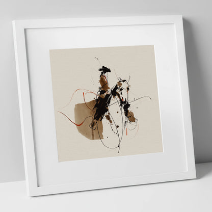Frontier Rhythm western horse art print in white frame