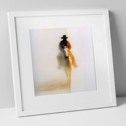 Western Mirage western horse art print in white frame