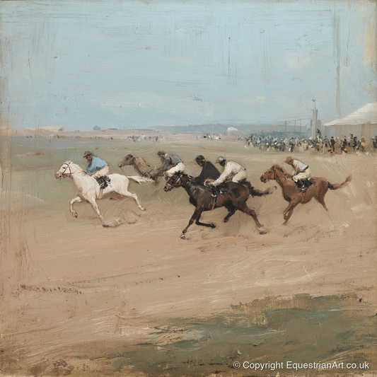 Gallop on the Sands - racing horse art print and canvas by Frederick Lowell A.I