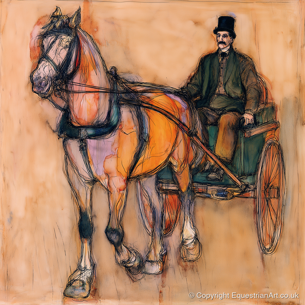 Gentleman of the Reins - working horse art print and canvas by Clementine Villiers A.I