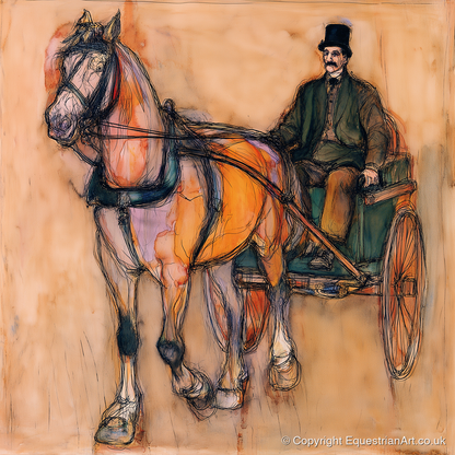 Gentleman of the Reins - working horse art print and canvas by Clementine Villiers A.I