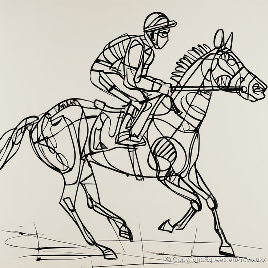 Geometry of Speed - racing horse art print and canvas by Conrad Gallagher A.I