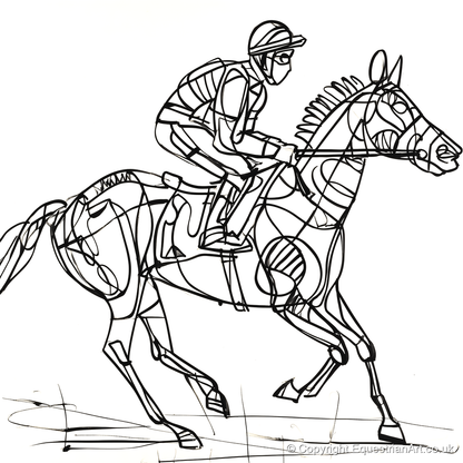 Geometry of Speed - racing horse art print and canvas by Conrad Gallagher A.I