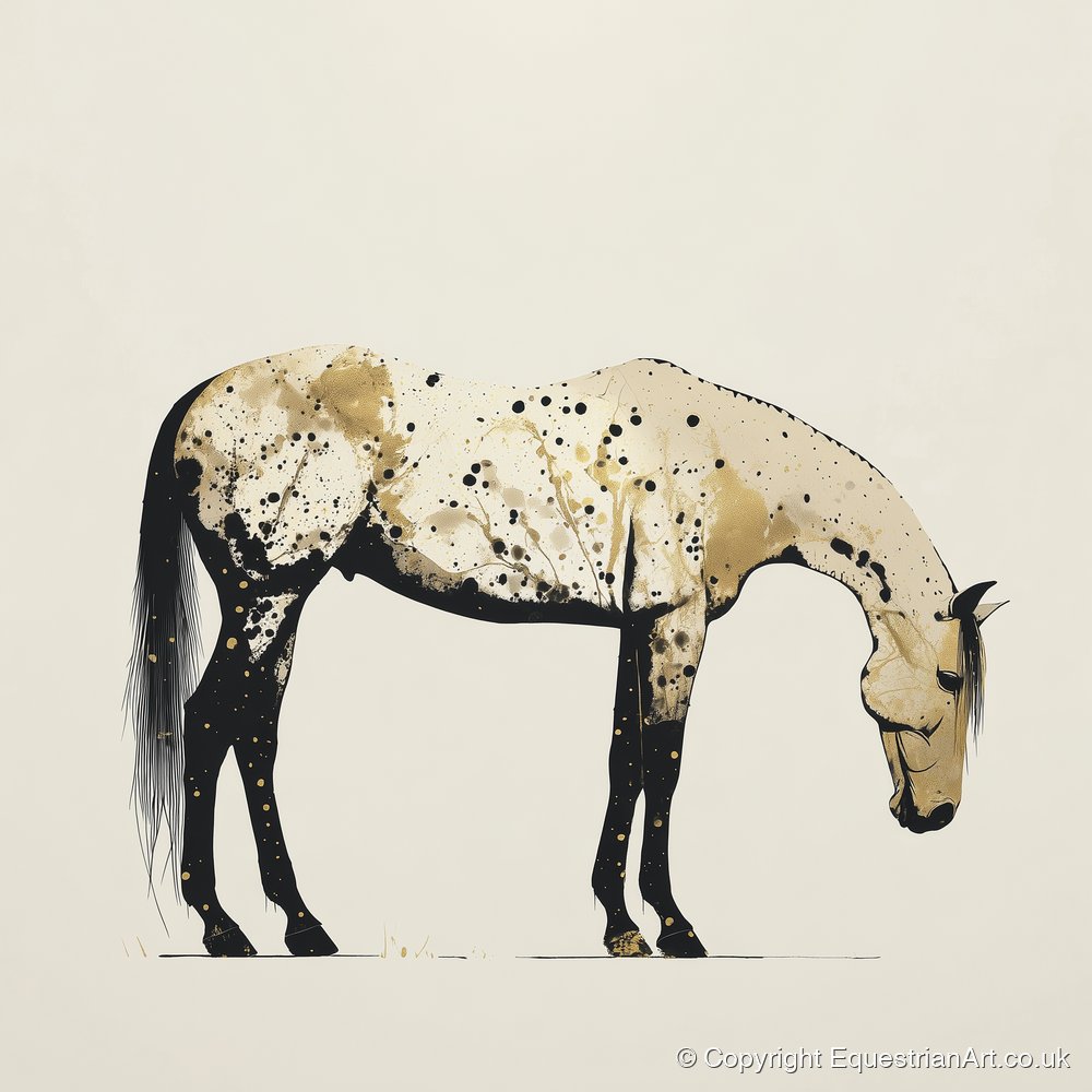 Gilded Appaloosa Elegance - horse breed art print and canvas by Nolan Atherton A.I