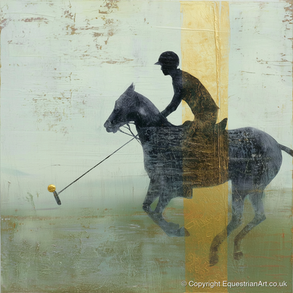 Gilded Chukka - polo horse art print and canvas by Graham Whitaker A.I