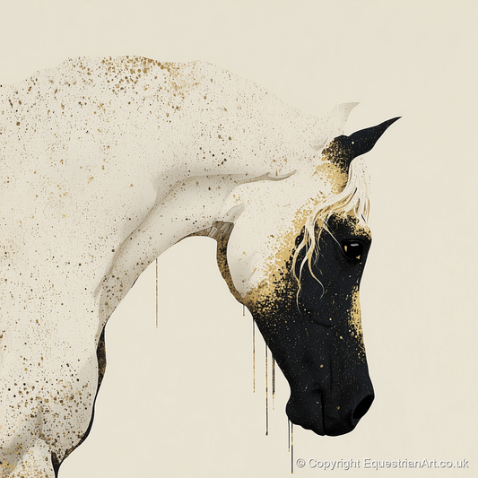 Gilded Splendour - horse breed art print and canvas by Nolan Atherton A.I
