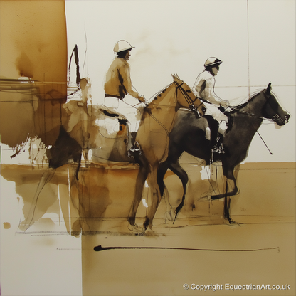 Going to Post - racing horse art print and canvas by Harrison Cole A.I