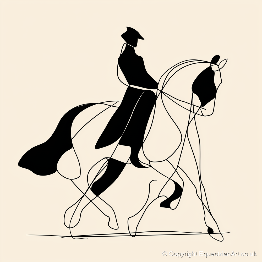 Harmony in Motion - dressage horse art print and canvas by Felix Chambers A.I