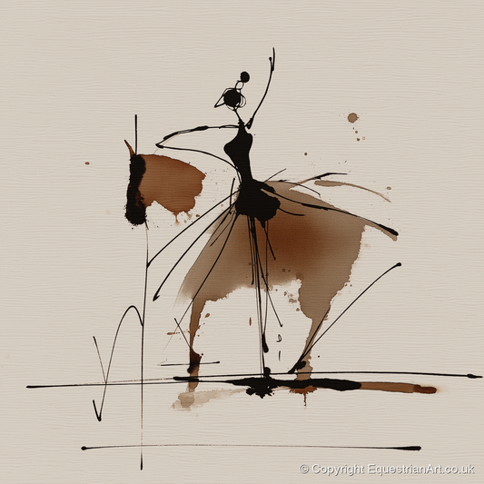 Harmony in Motion - dressage horse art print and canvas by Julian Vance A.I