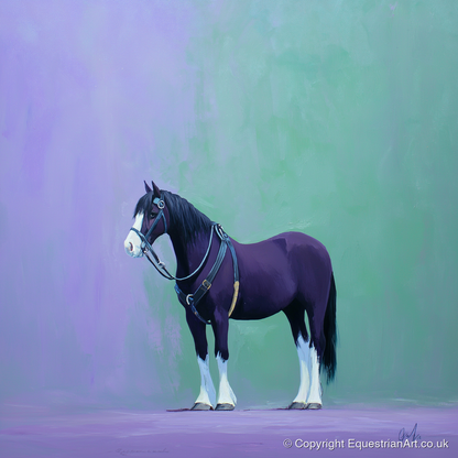 Harnessed Strength - working horse art print and canvas by Wesley Stanton A.I