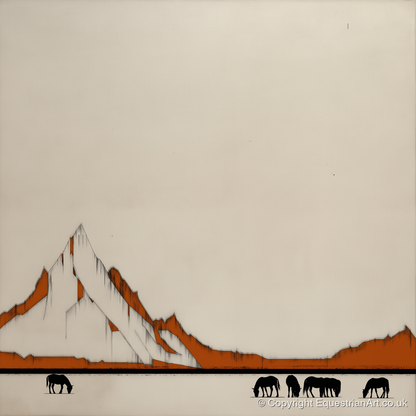 High Country Silhouettes - horse landscape art print and canvas by Barnaby West A.I