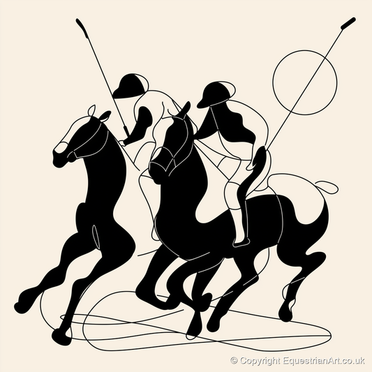 High Goal Dynamics - polo horse art print and canvas by Felix Chambers A.I