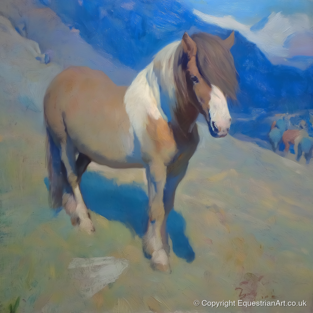 Highland Sentinel - horse breed art print and canvas by Alistair Rhodes A.I