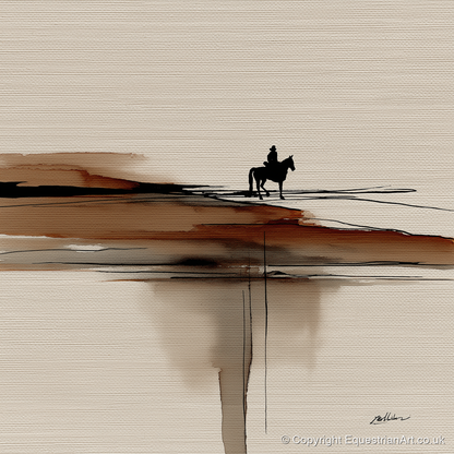 Horizon Rider - western horse art print and canvas by Julian Vance A.I